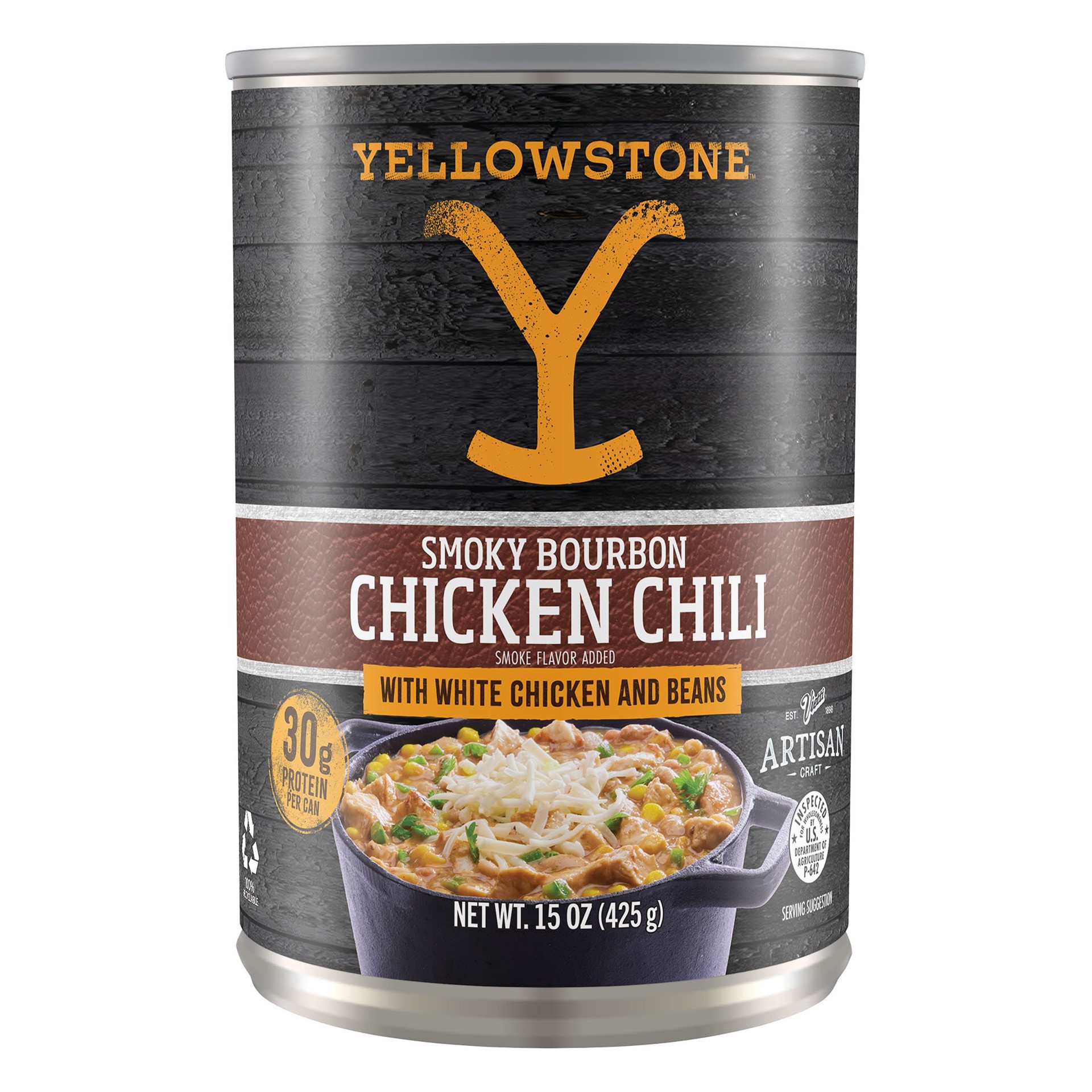 slide 1 of 1, Yellowstone Smoky Bourbon Chicken Chili with Beans, 15 oz