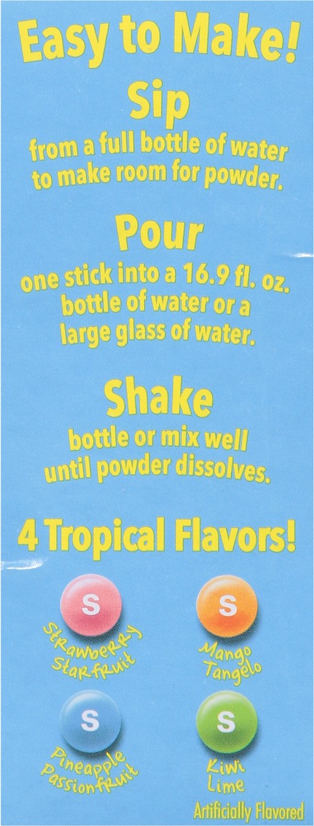 slide 3 of 9, Skittles Zero Sugar Tropical Drink Mix Variety Pack 30 Sticks, 30 ct