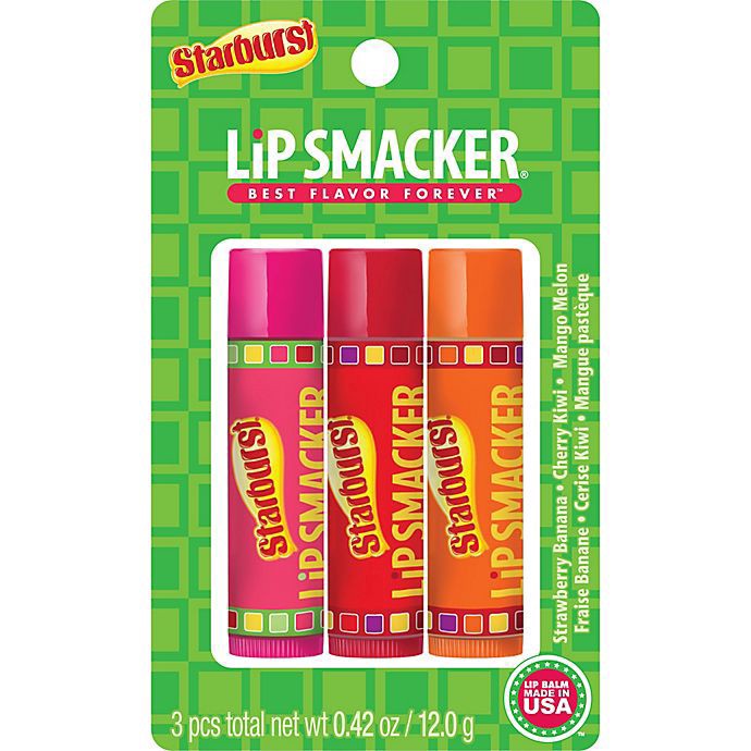 slide 2 of 2, Lip Smacker Starburst Tropical Fruit Flavors Lip Balm Trio, 3 ct