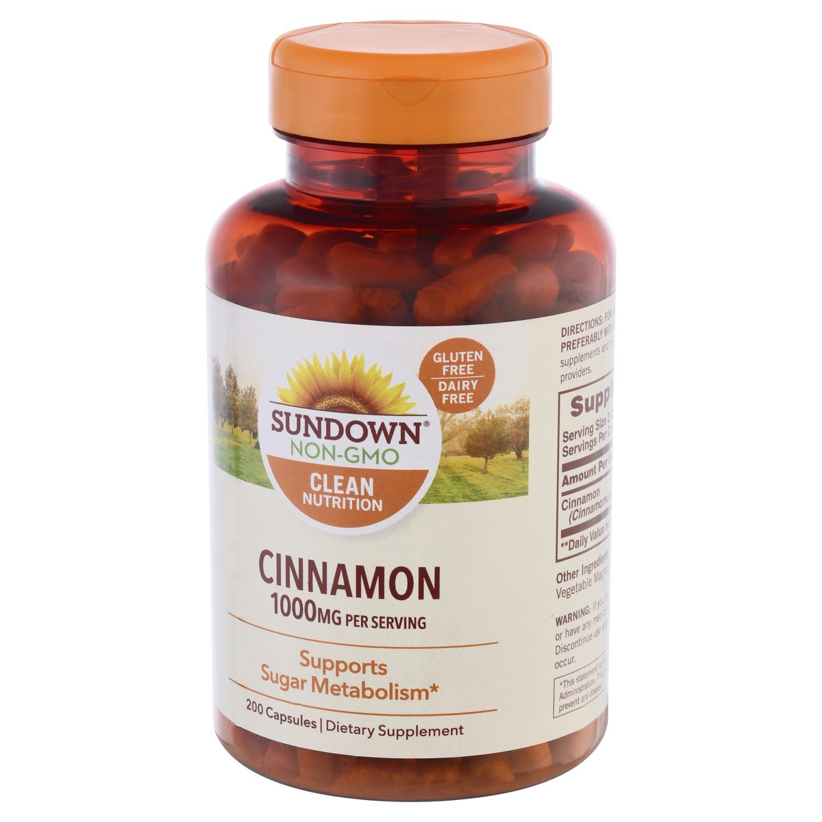 slide 6 of 9, Sundown Non-GMO 1000 mg Capsules Cinnamon 200 ea, 200 ct