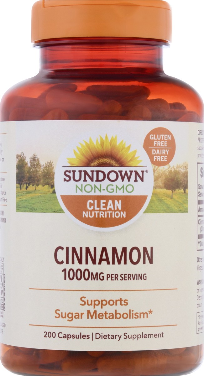 slide 5 of 9, Sundown Non-GMO 1000 mg Capsules Cinnamon 200 ea, 200 ct