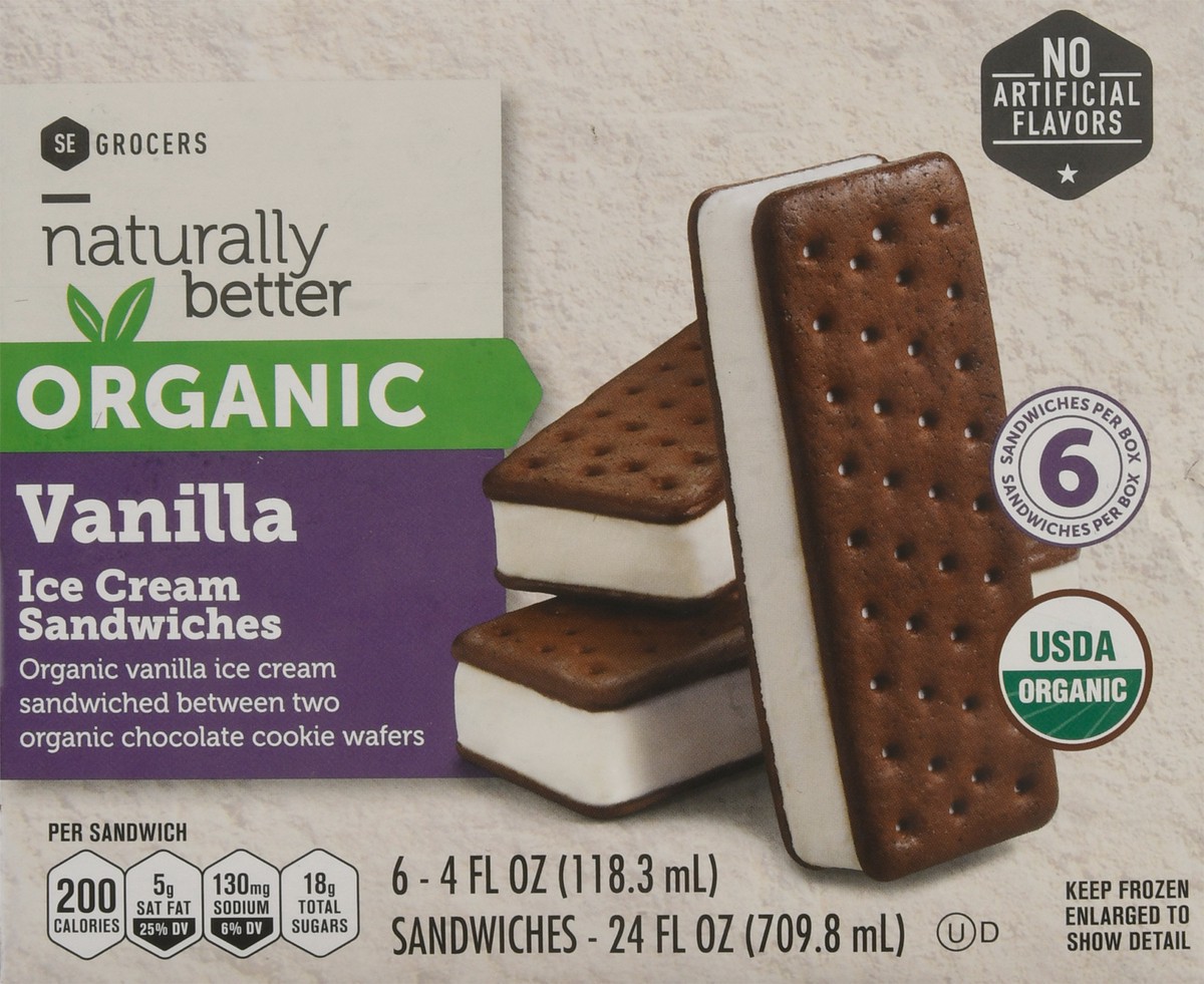 slide 10 of 14, Naturally Better Ice Cream Sandwich, 6 ct