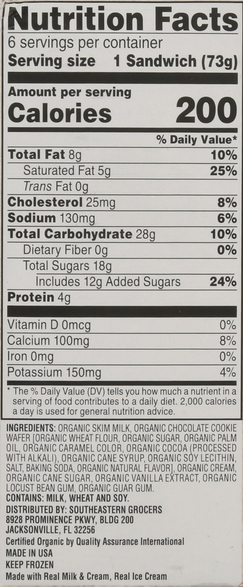 slide 7 of 14, Naturally Better Ice Cream Sandwich, 6 ct