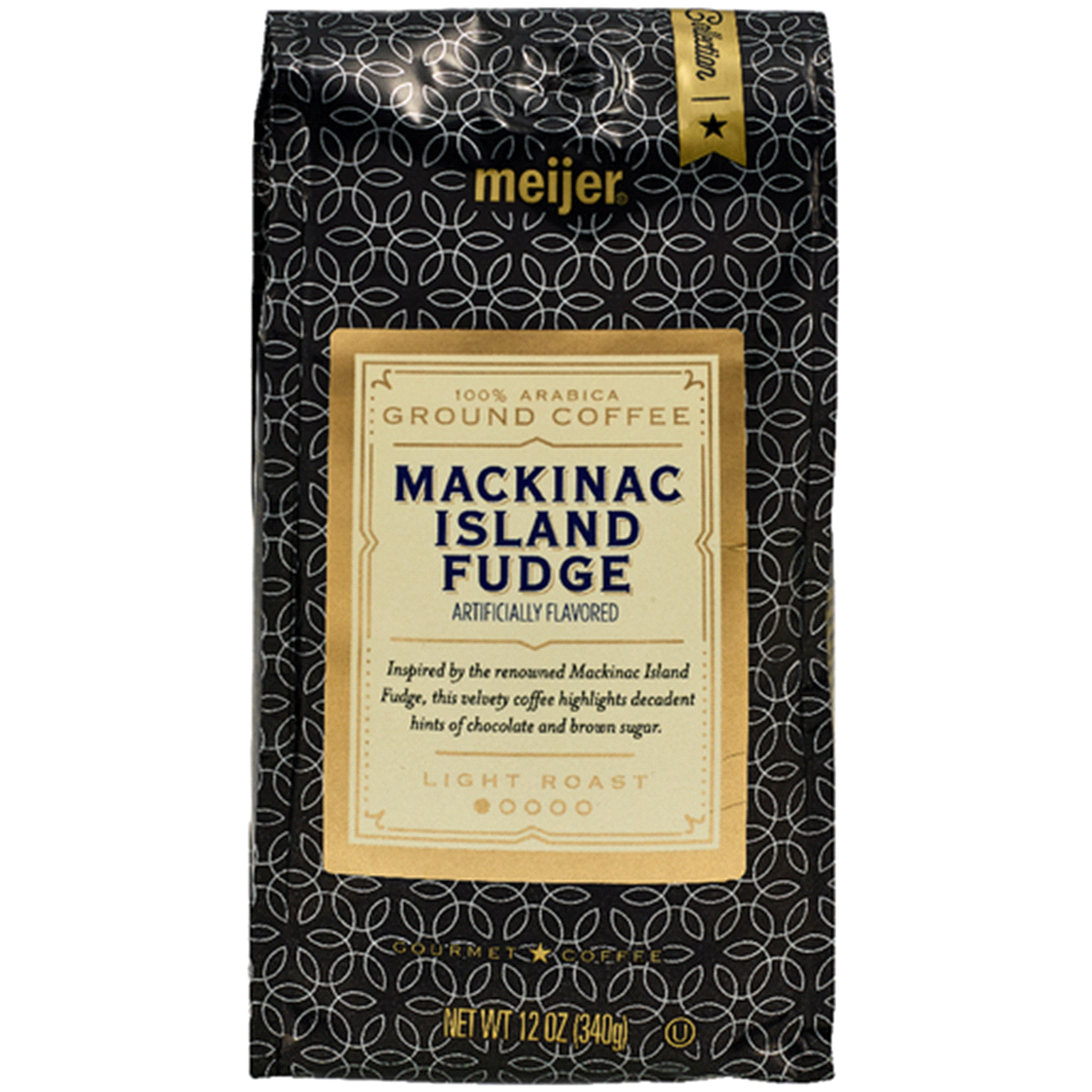 slide 1 of 1, Meijer Gold Ground Coffee, Mackinac Island Fudge, 12 oz