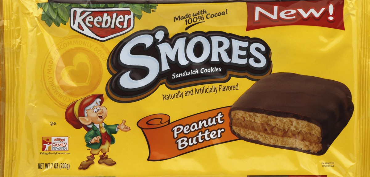 slide 5 of 6, Keebler Fudge Shoppe S'Mores Peanut Butter Cookies, 7 oz