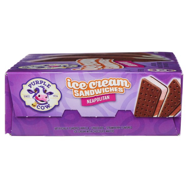 slide 25 of 29, Purple Cow Neapolitan Ice Cream Sandwiches, 12 ct