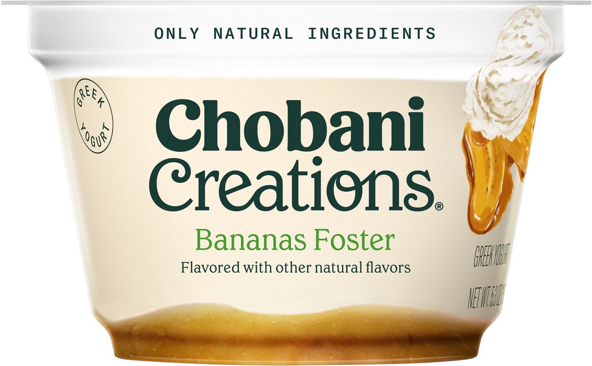 slide 9 of 13, Chobani Yogurt, Greek, Bananas Foster, 5.3 oz