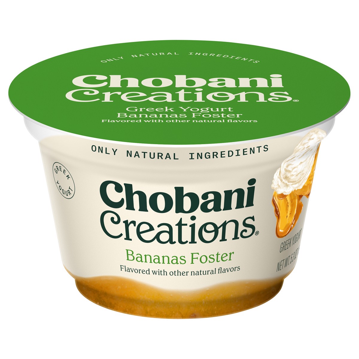 slide 7 of 13, Chobani Yogurt, Greek, Bananas Foster, 5.3 oz