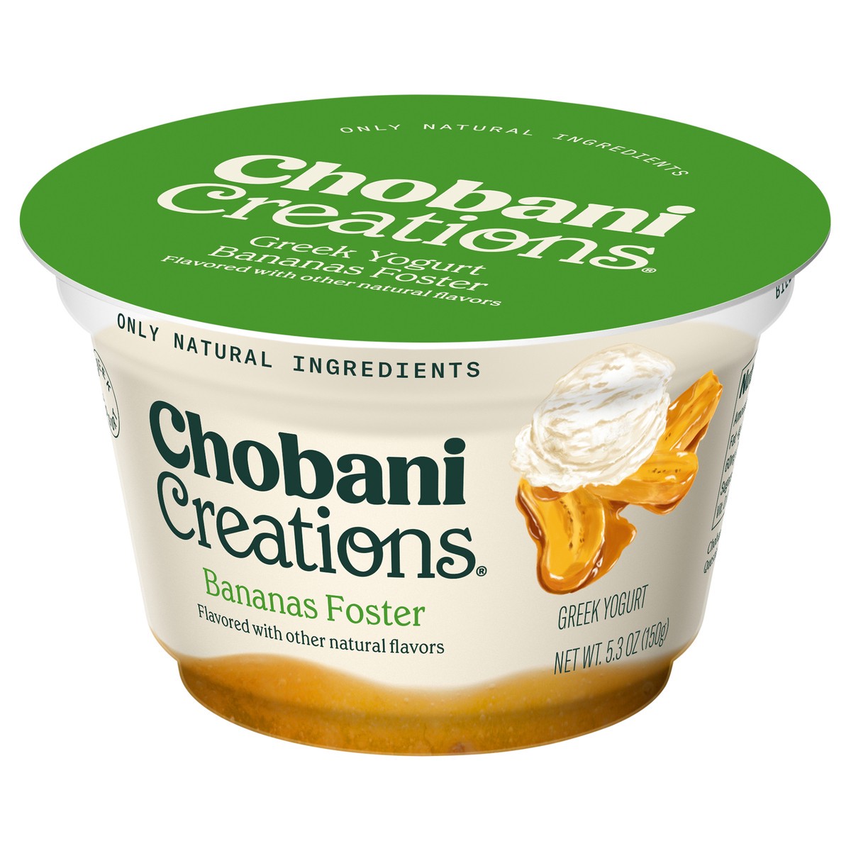 slide 12 of 13, Chobani Yogurt, Greek, Bananas Foster, 5.3 oz