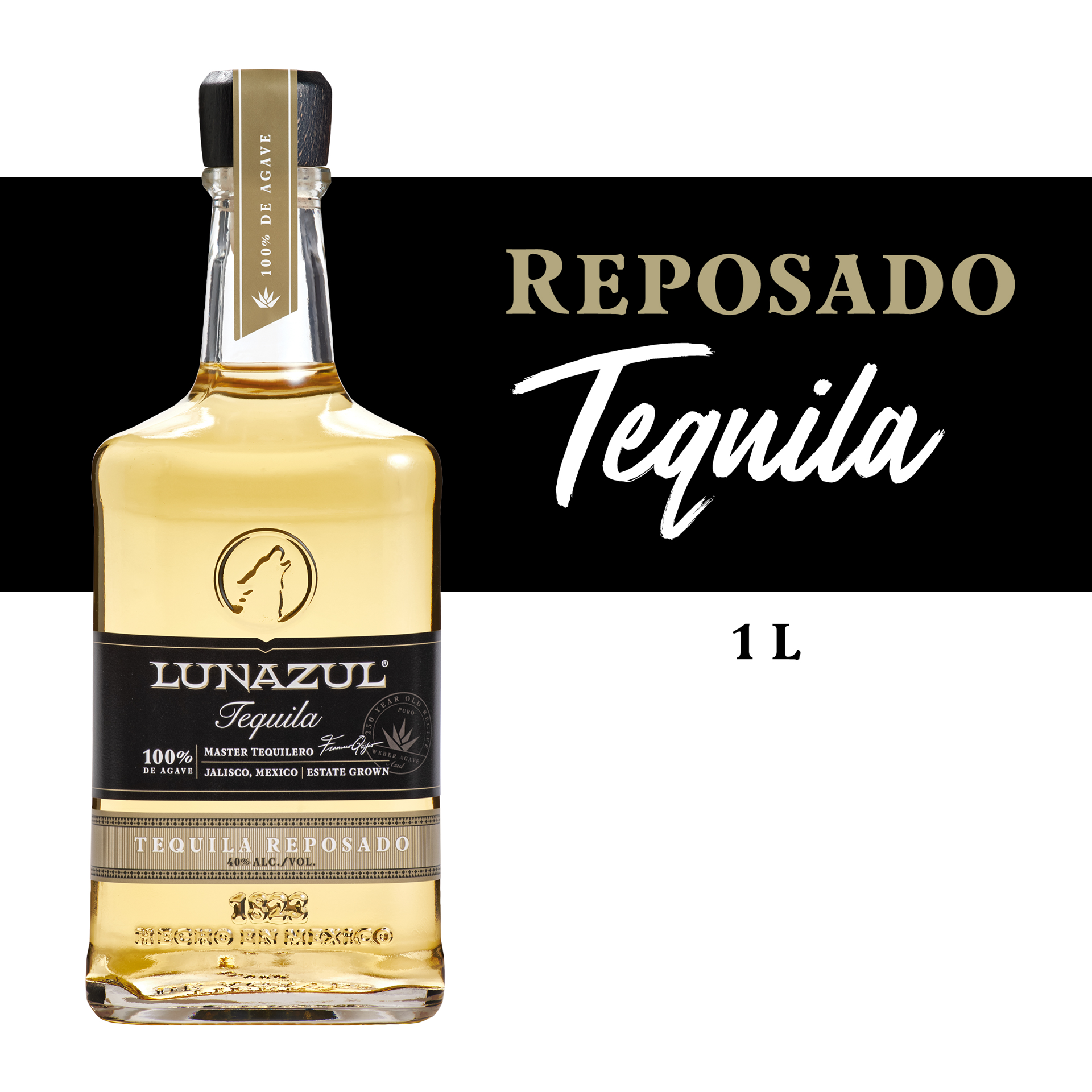slide 3 of 3, Lunazul Reposado Tequila, 1 liter