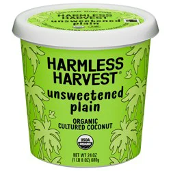 Harmless Harvest Organic Unsweetened Plain Cultured Coconut - 24 oz