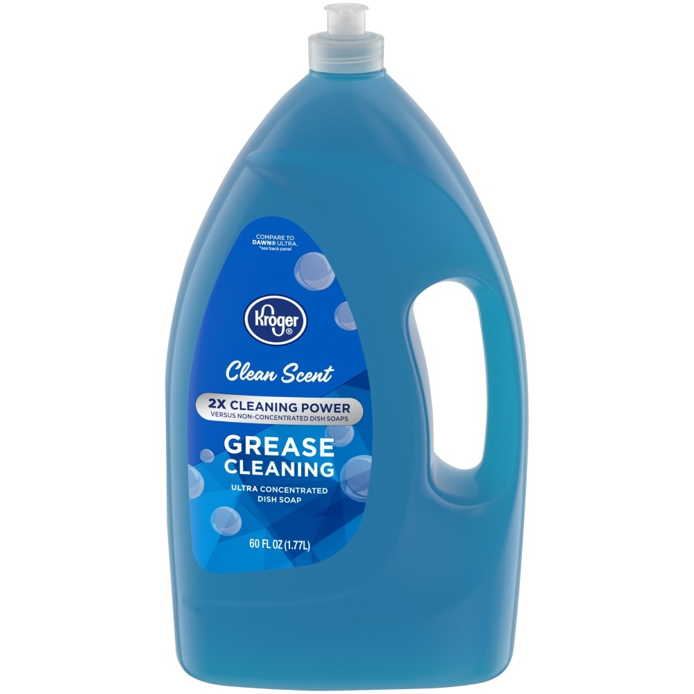 slide 1 of 1, Kroger Clean Scent Grease Cleaning Ultra Concentrated Liquid Dish Soap, 60 fl oz
