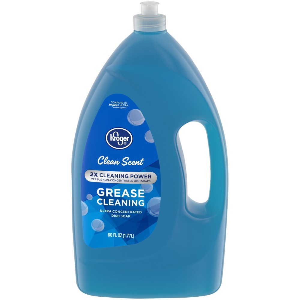 slide 1 of 2, Kroger Clean Scent Grease Cleaning Ultra Concentrated Liquid Dish Soap, 60 fl oz