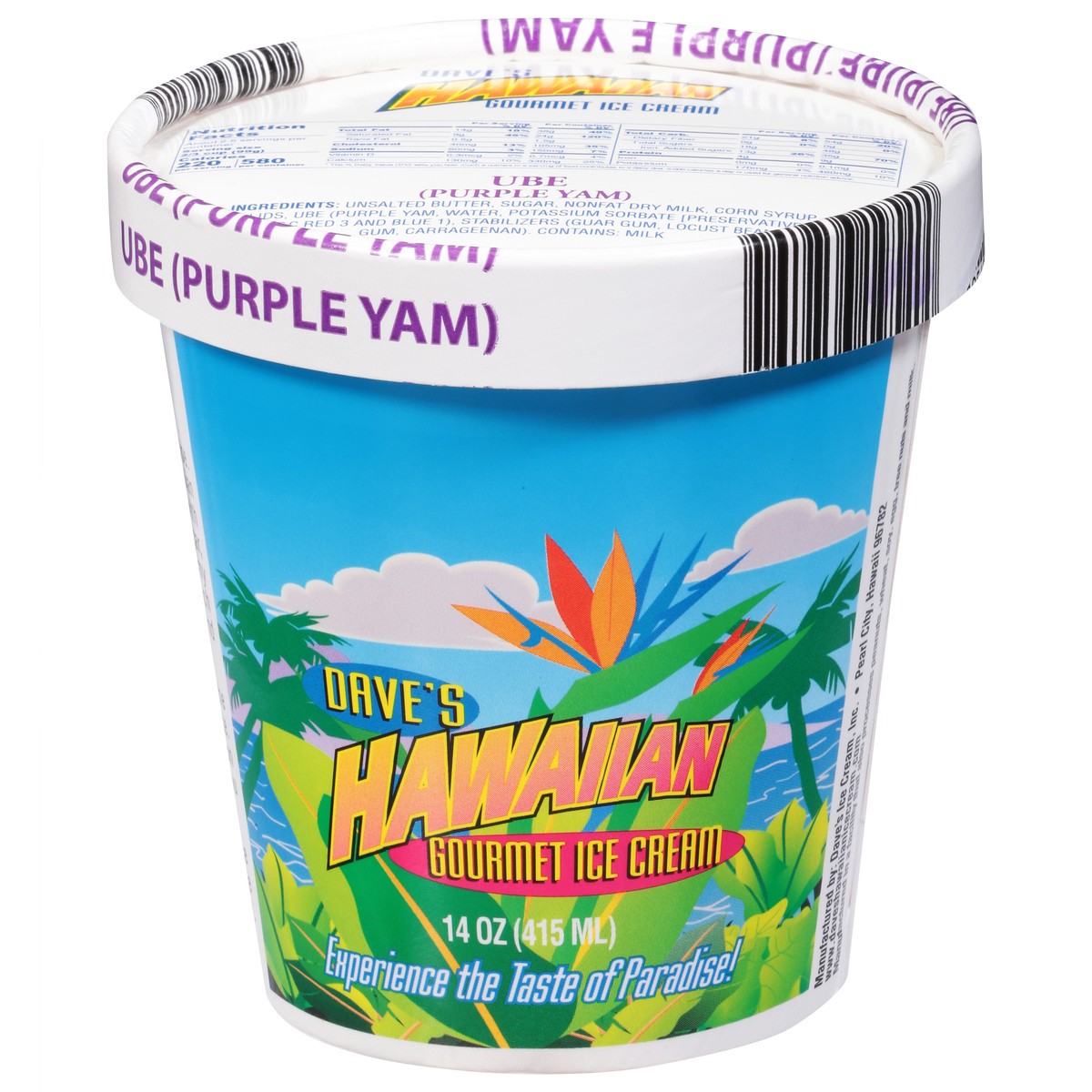 slide 12 of 13, Dave's Hawaiian Gourmet Ice Cream Ube (Purple Yam) Ice Cream 14 oz, 14 oz