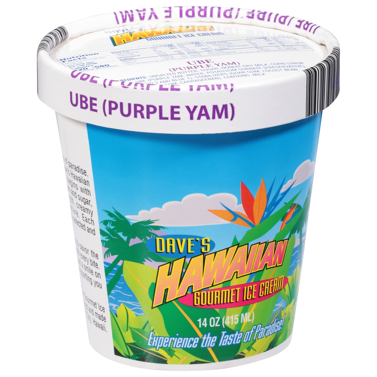 slide 13 of 13, Dave's Hawaiian Gourmet Ice Cream Ube (Purple Yam) Ice Cream 14 oz, 14 oz