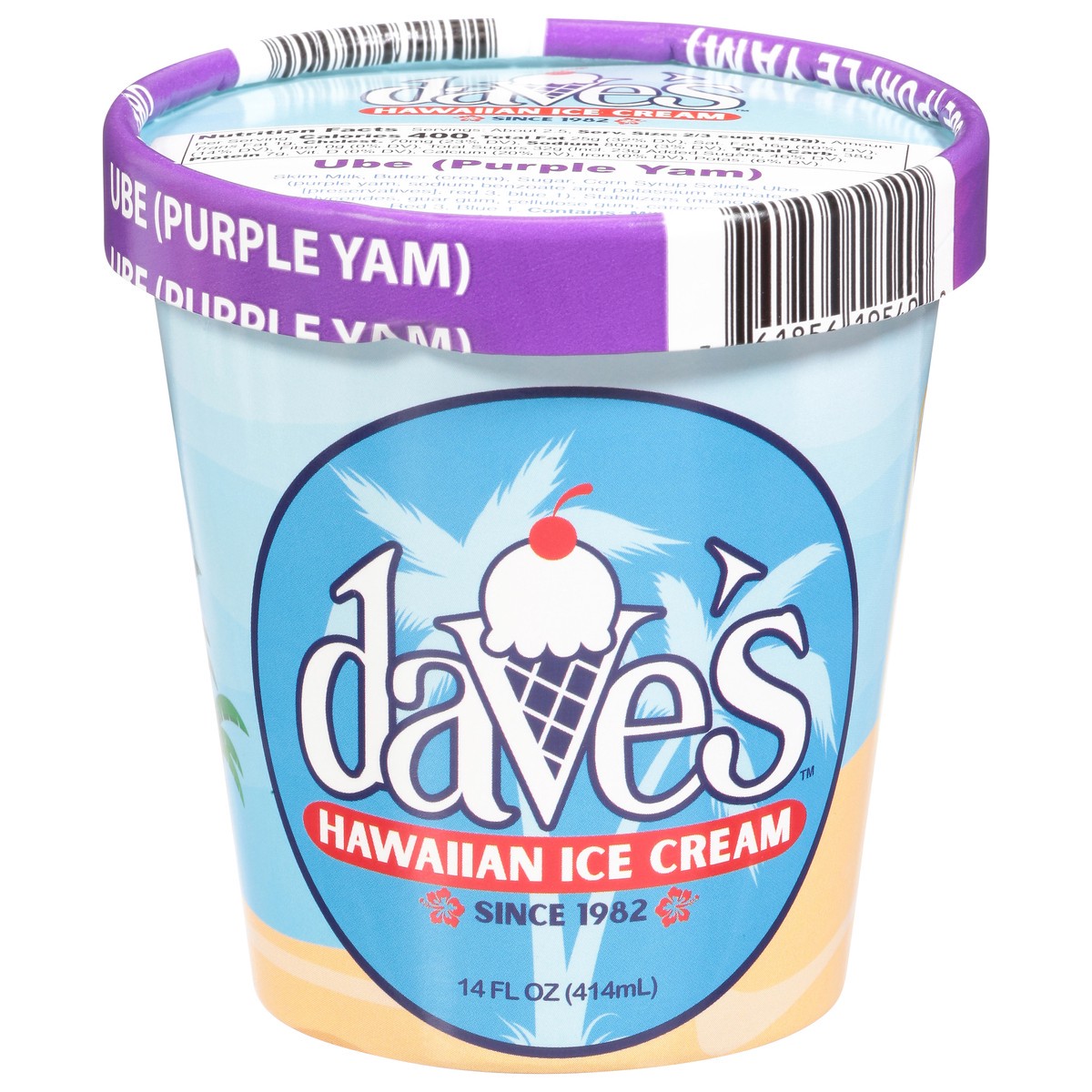 slide 1 of 13, Dave's Hawaiian Gourmet Ice Cream Ube (Purple Yam) Ice Cream 14 oz, 14 oz