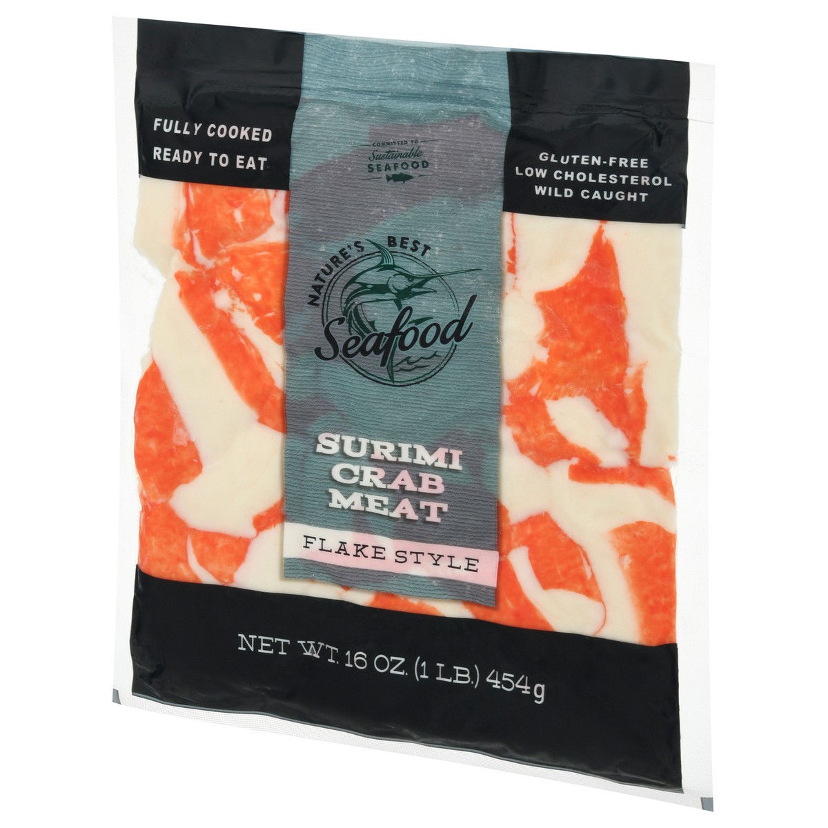 slide 11 of 13, Natures Best Seafood Flake Style Surimi Crab Meat 16 oz, 16 oz