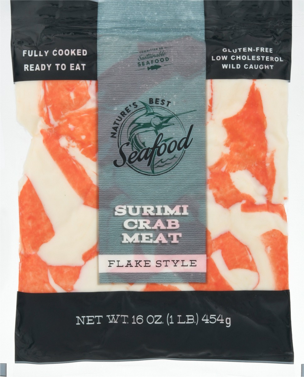 slide 13 of 13, Natures Best Seafood Flake Style Surimi Crab Meat 16 oz, 16 oz