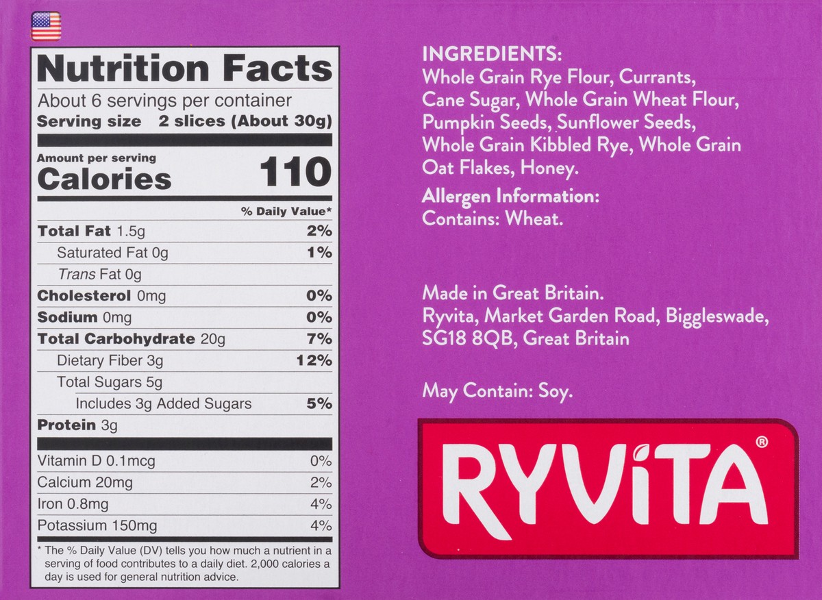 slide 3 of 13, Ryvita Fruit & Oats Rye Crispbread 7 oz, 7 oz