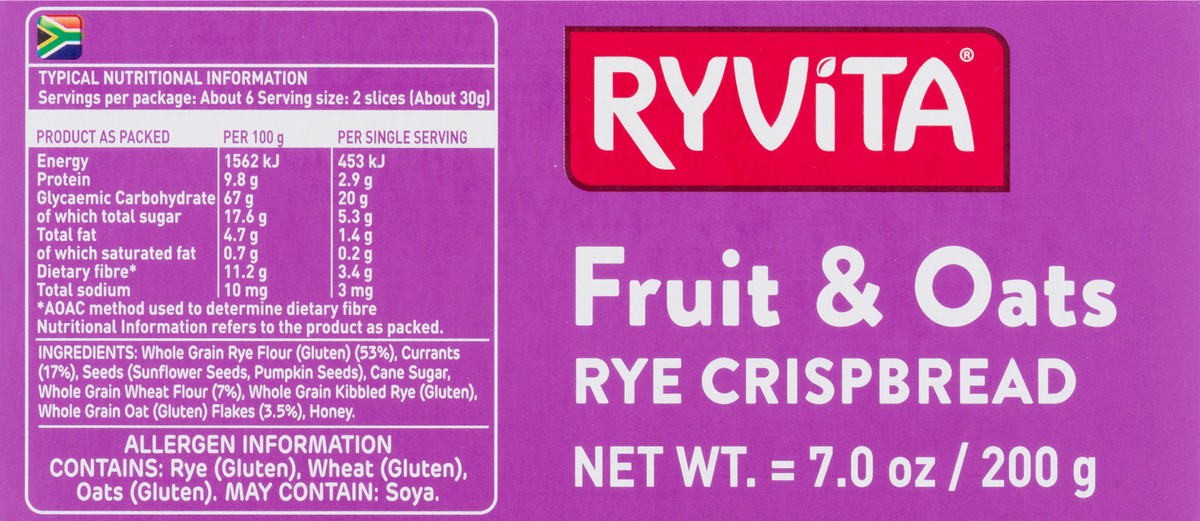 slide 12 of 13, Ryvita Fruit & Oats Rye Crispbread 7 oz, 7 oz