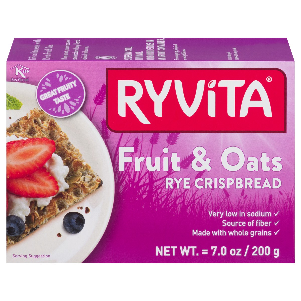 slide 1 of 13, Ryvita Fruit & Oats Rye Crispbread 7 oz, 7 oz