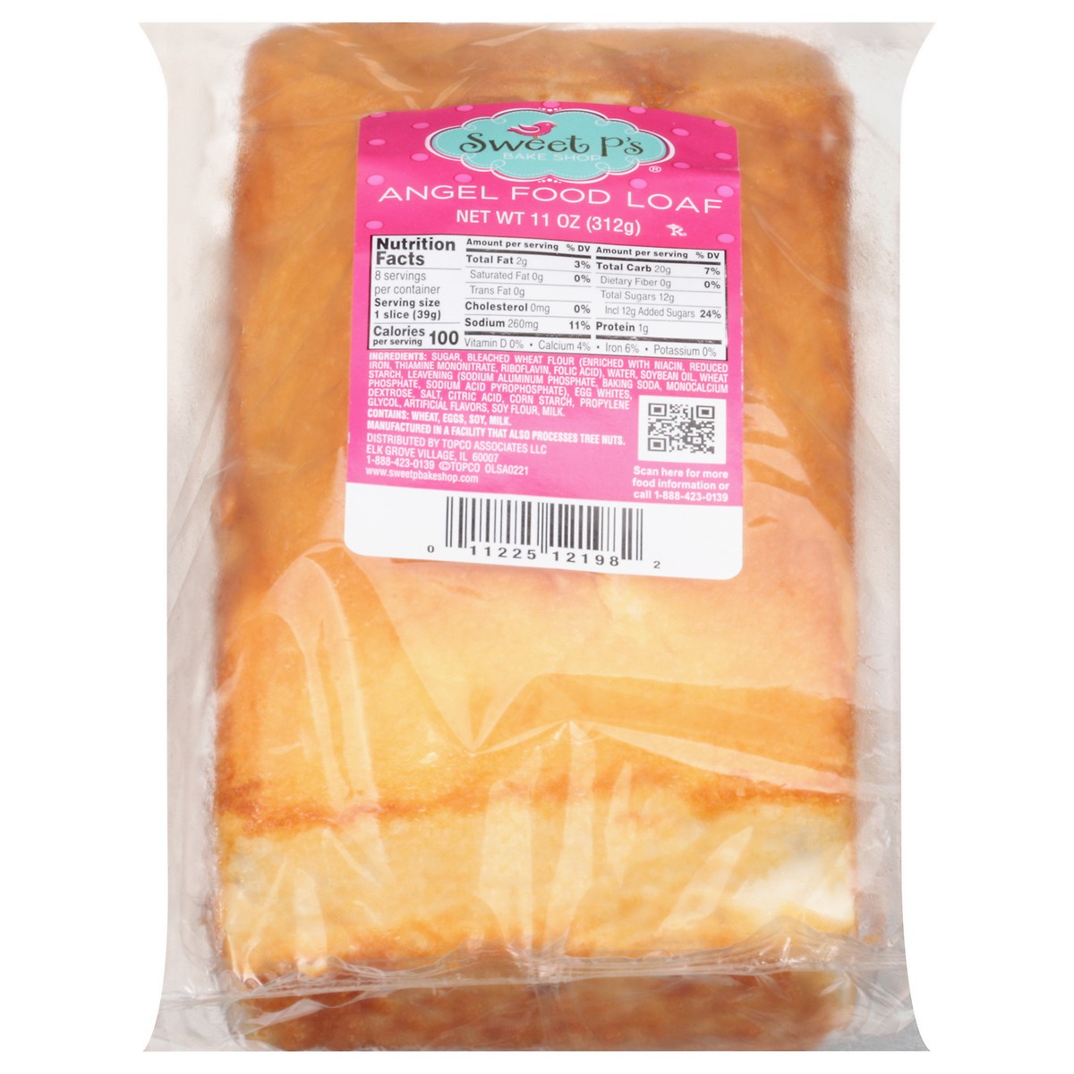 slide 2 of 15, Sweet P's Bake Shop Angel Food Loaf 11 oz, 11 oz