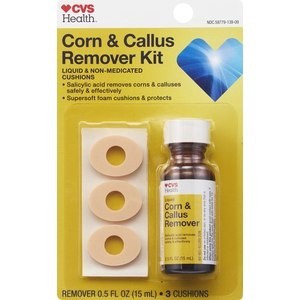 slide 1 of 1, CVS Health Liquid Corn & Callus Remover Plus Non-Medicated Cushions, 1 kit