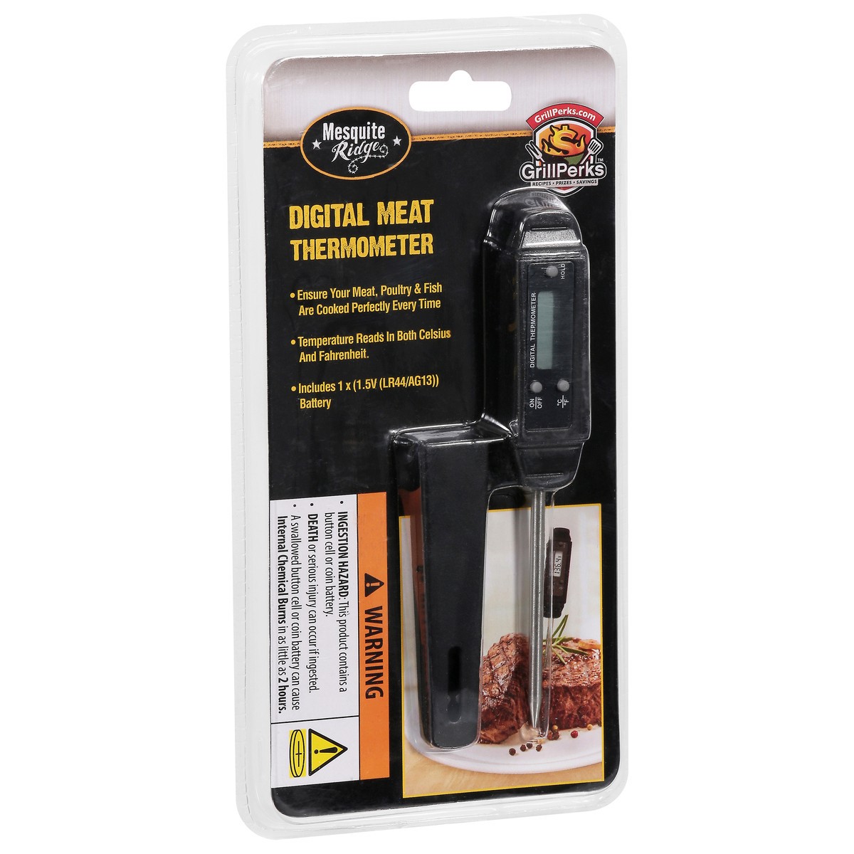 slide 10 of 13, Mesquite Ridge GrillPerks Digital Meat Thermometer 1 Each, 1 ct