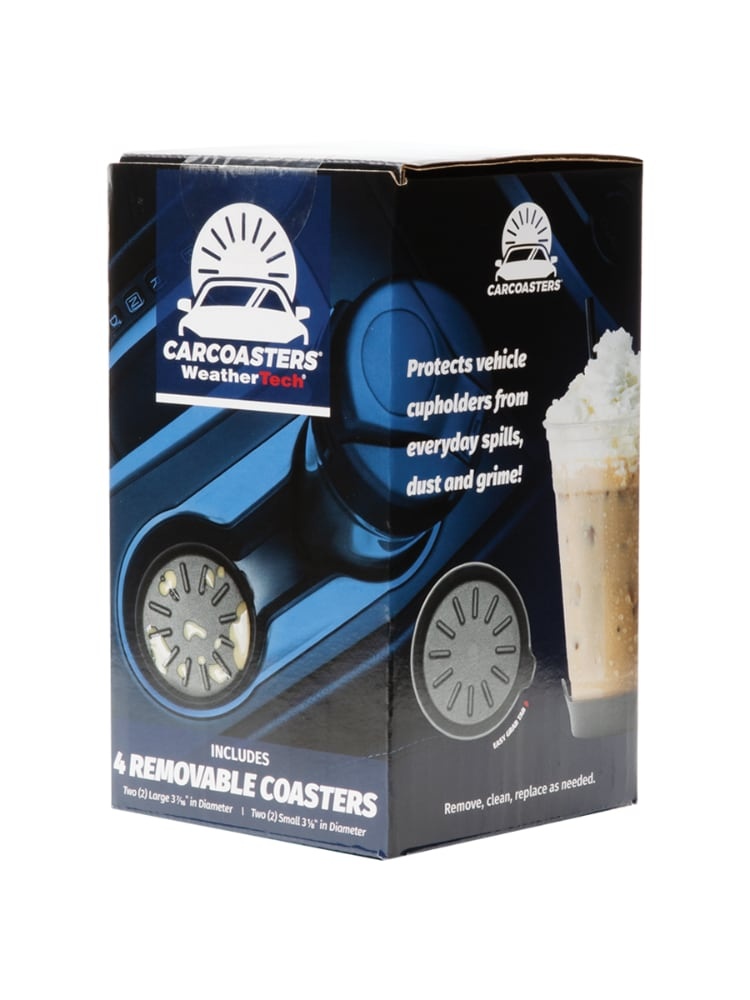 slide 1 of 1, Weathertech Car Coasters - Black, 4 ct