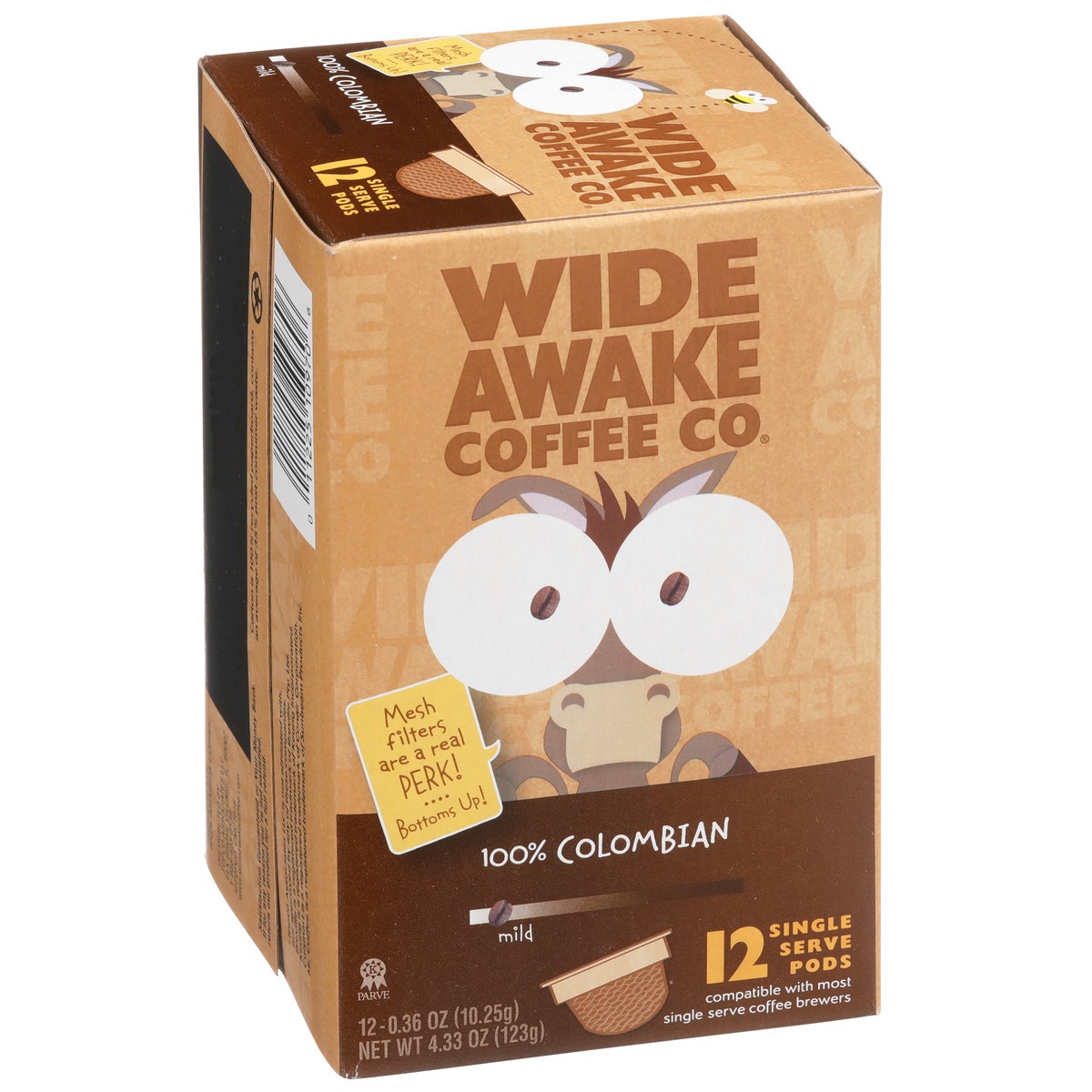 slide 2 of 8, Wide Awake Coffee Co. Mild, 100% Colombian, Single Serve Cups, 12 ct