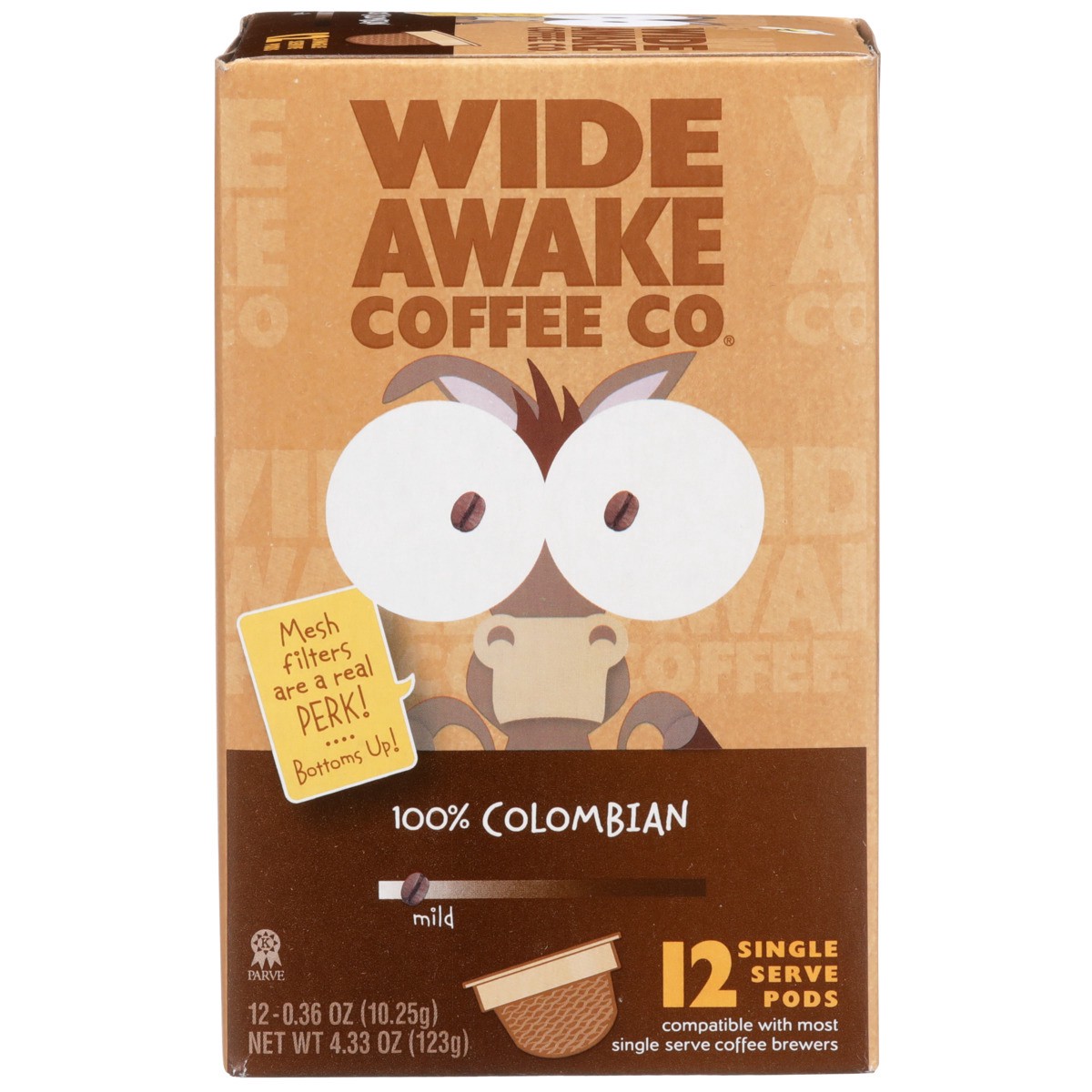 slide 7 of 8, Wide Awake Coffee Co. Mild, 100% Colombian, Single Serve Cups, 12 ct