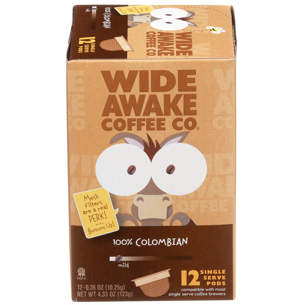 slide 1 of 8, Wide Awake Coffee Co. Mild, 100% Colombian, Single Serve Cups, 12 ct