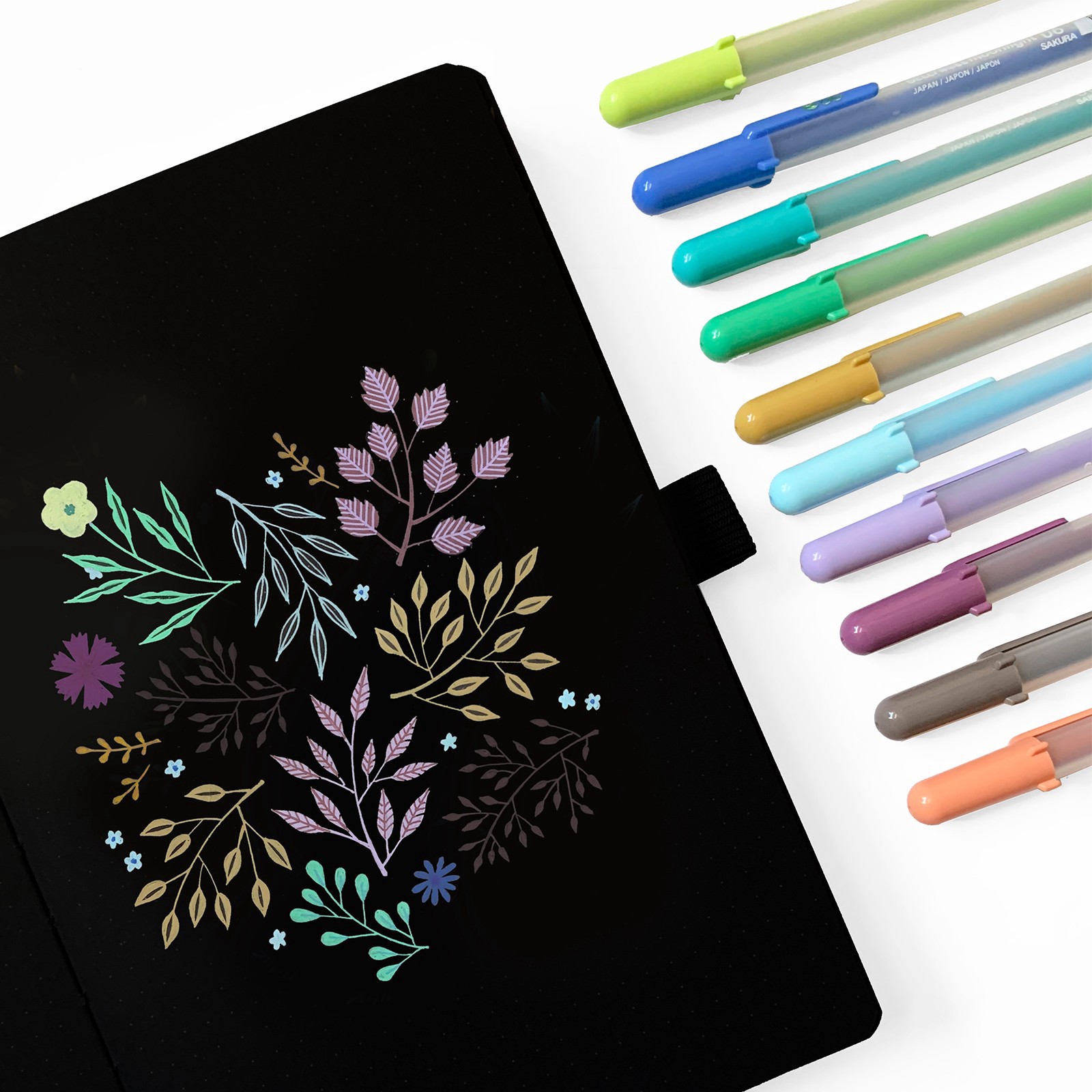 slide 7 of 8, Sakura Gelly Roll Moonlight 06 Fine Point Gel Pen 5 Color Set, Twilight, 0.3 mm