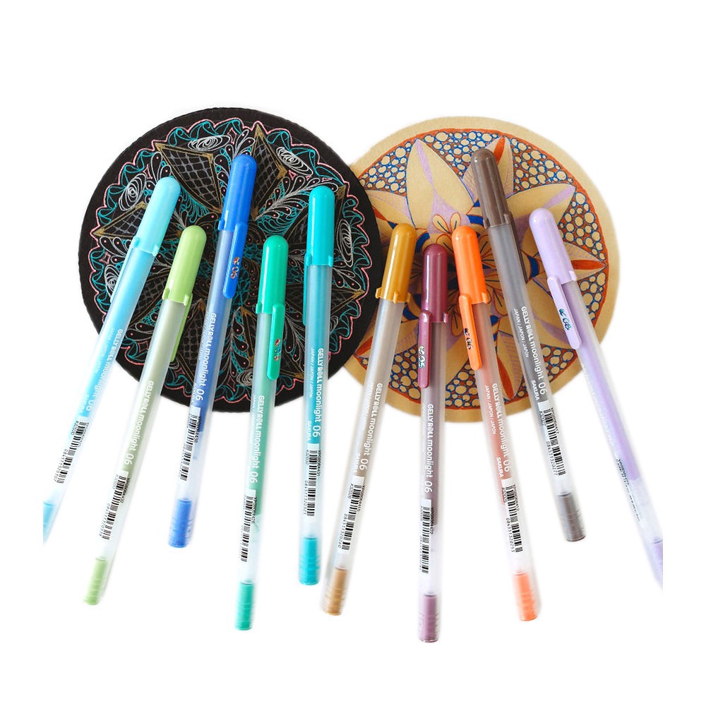 slide 2 of 8, Sakura Gelly Roll Moonlight 06 Fine Point Gel Pen 5 Color Set, Twilight, 0.3 mm