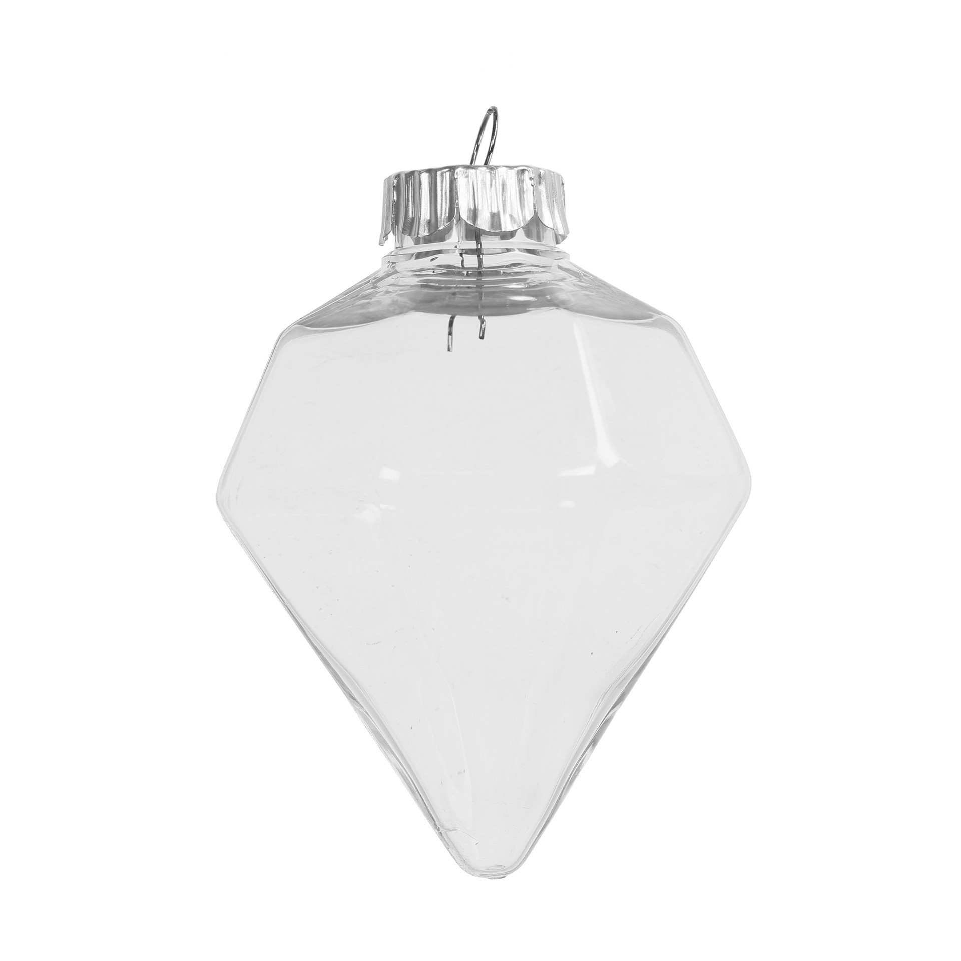 slide 3 of 3, 4.25" Diy Clear Plastic Diamond Ornaments, 4ct. By Make Market, 4 ct