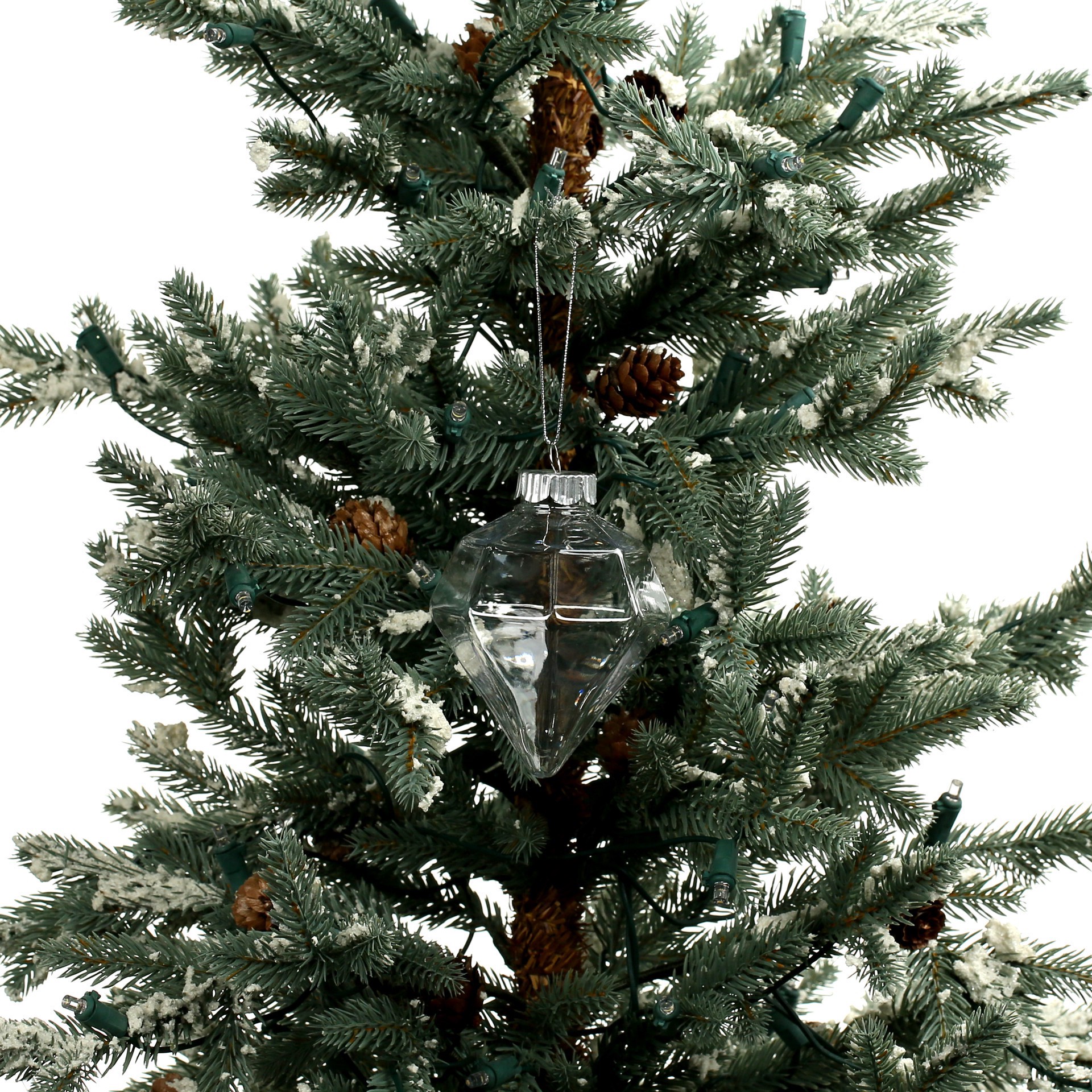 slide 2 of 3, 4.25" Diy Clear Plastic Diamond Ornaments, 4ct. By Make Market, 4 ct