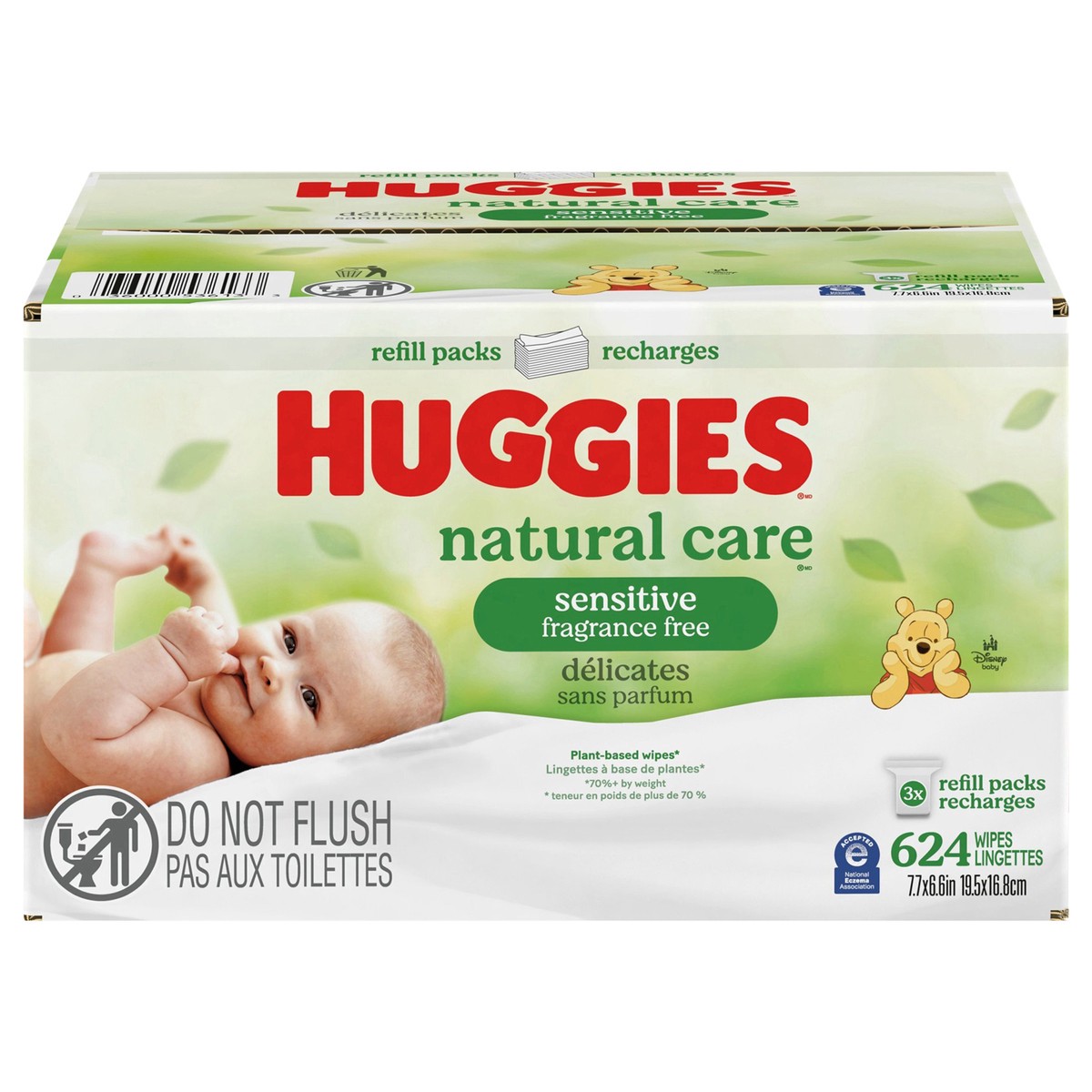 slide 1 of 5, Huggies Natural Care Sensitive Baby Wipes, Unscented, 3 Refill Packs (624 Wipes Total), 3 ct