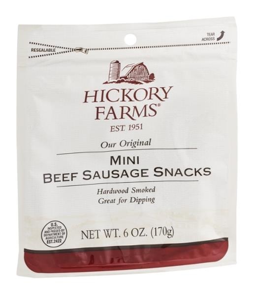 slide 1 of 1, Hickory Farms Mini Beef Sausage Snacks, 6 oz