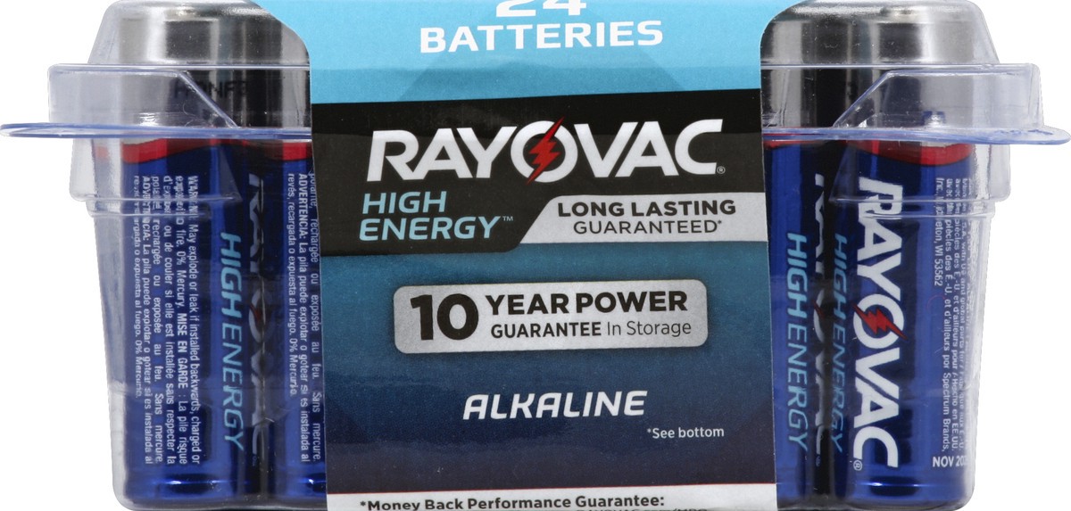 slide 3 of 4, Rayovac High Energy AA Batteries (24 Pack), Double A Alkaline Batteries, 24 ct