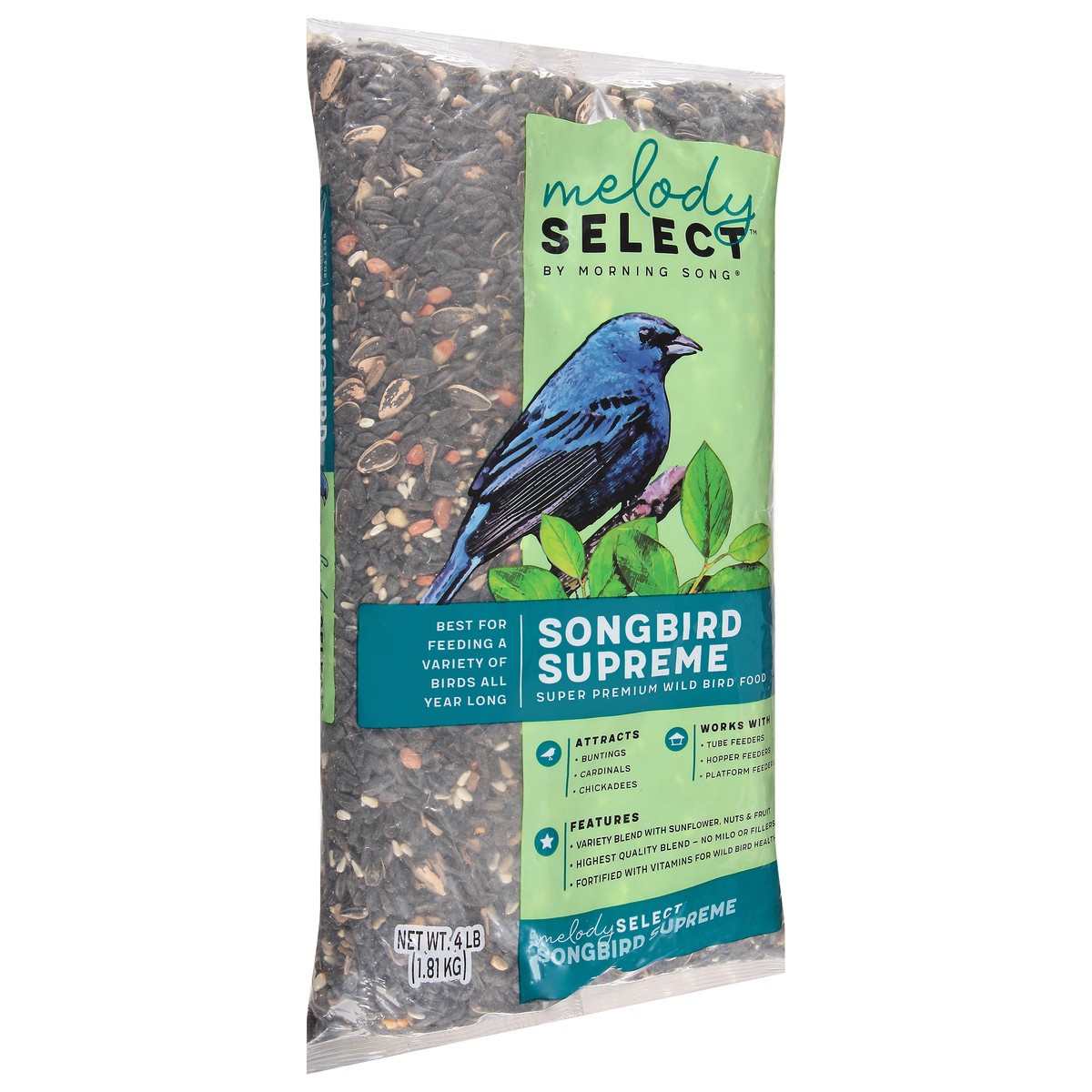 slide 4 of 9, Morning Song Melody Select Super Premium Songbird Supreme Wild Bird Food 4 lb, 4 lb