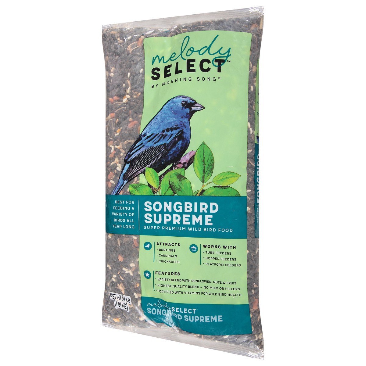 slide 6 of 9, Morning Song Melody Select Super Premium Songbird Supreme Wild Bird Food 4 lb, 4 lb