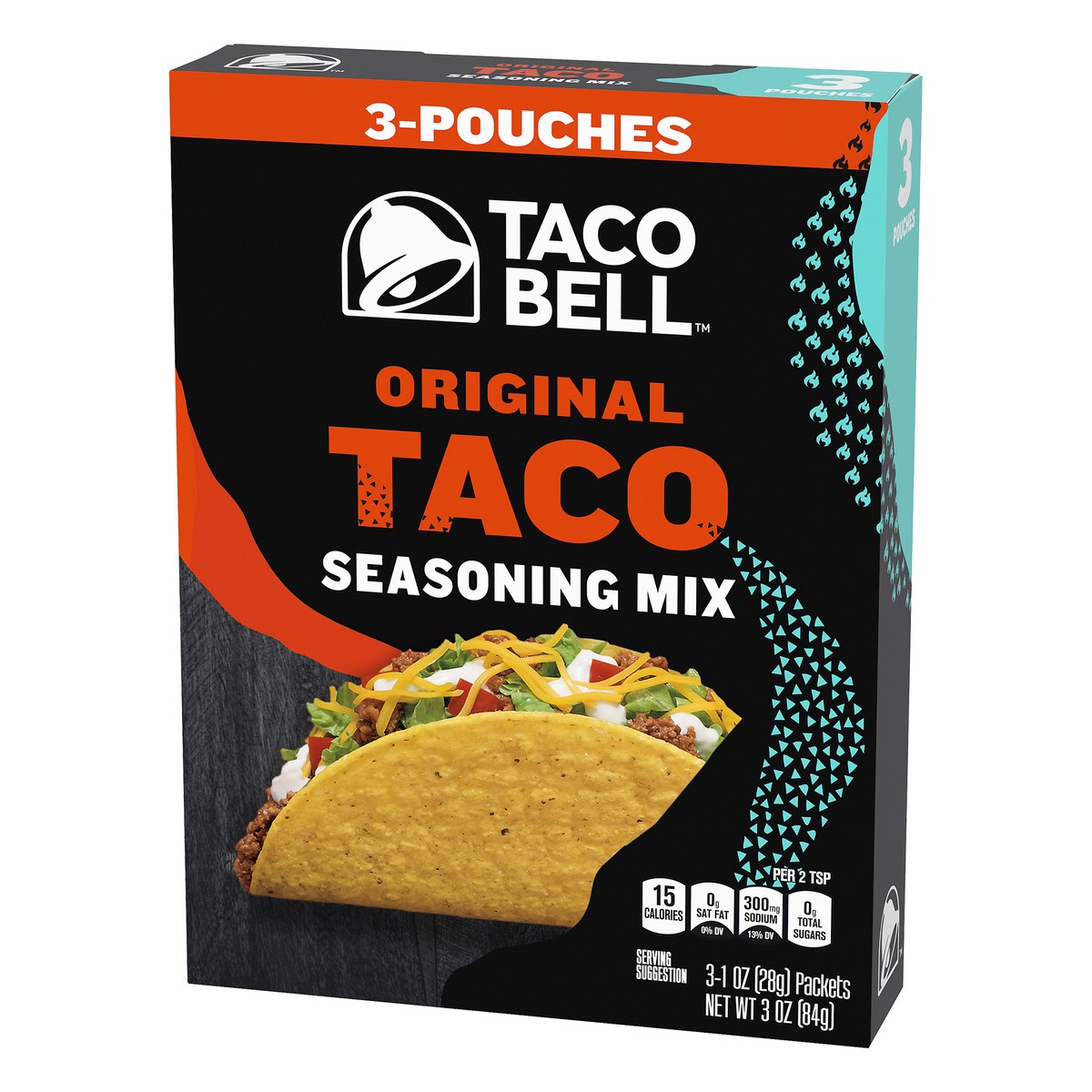 slide 2 of 10, Taco Bell Original Taco Seasoning Mix, 3 ct Box, 1 oz Packets, 3 ct