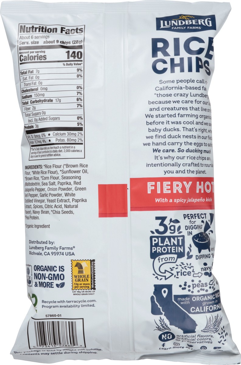 slide 7 of 15, Lundberg Family Farms Fiery Hot Rice Chips 5.5 oz, 