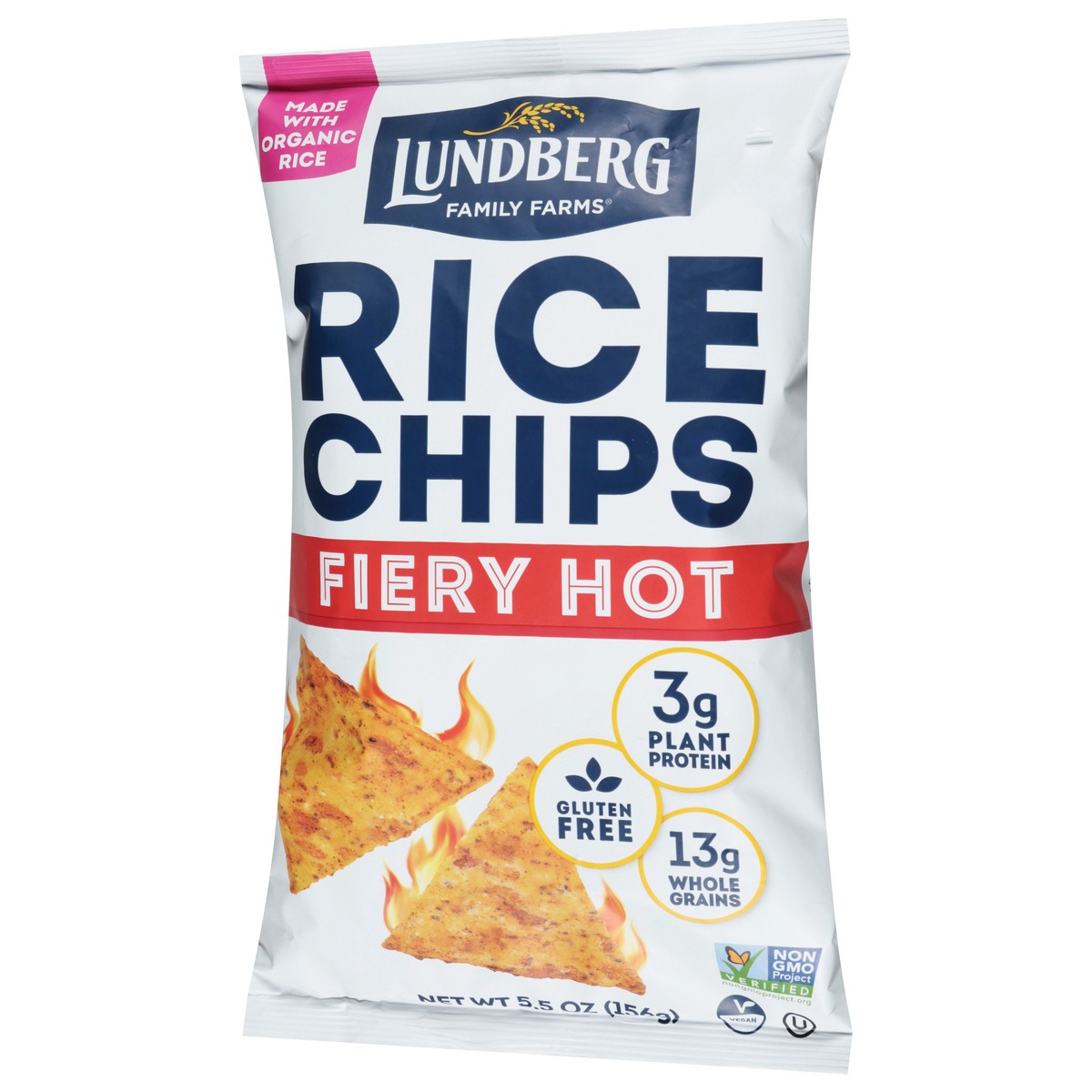 slide 2 of 15, Lundberg Family Farms Fiery Hot Rice Chips 5.5 oz, 