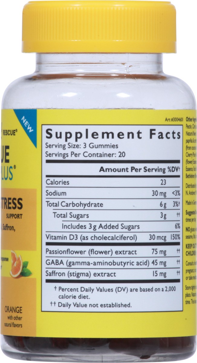slide 7 of 12, Rescue Plus Orange Mood & Stress Support 60 Gummies, 60 ct