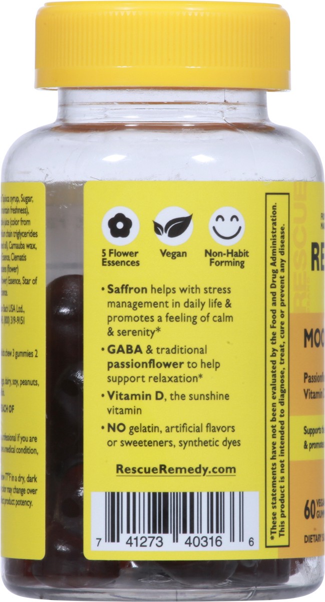 slide 11 of 12, Rescue Plus Orange Mood & Stress Support 60 Gummies, 60 ct