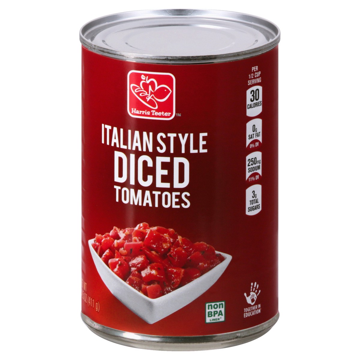 slide 3 of 10, Harris Teeter Recipe Blends Diced Tomatoes - Italian Style, 14.5 oz