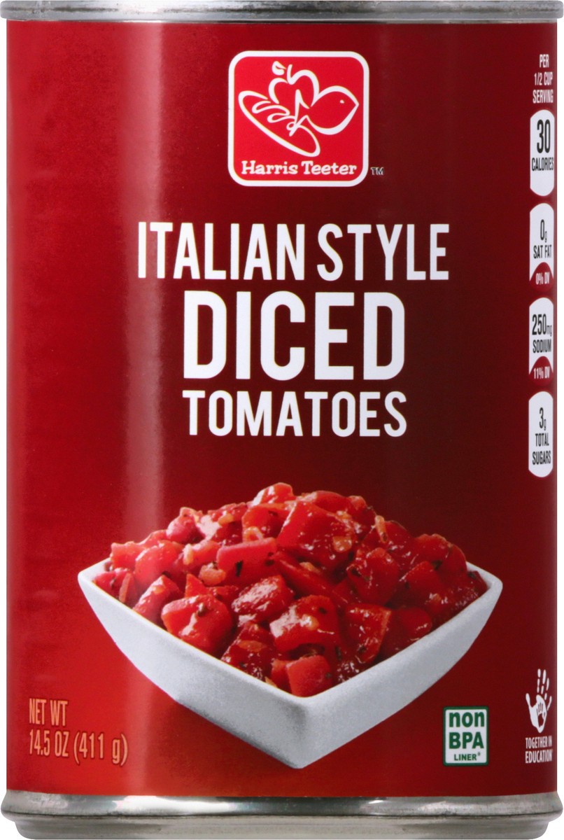 slide 8 of 10, Harris Teeter Recipe Blends Diced Tomatoes - Italian Style, 14.5 oz