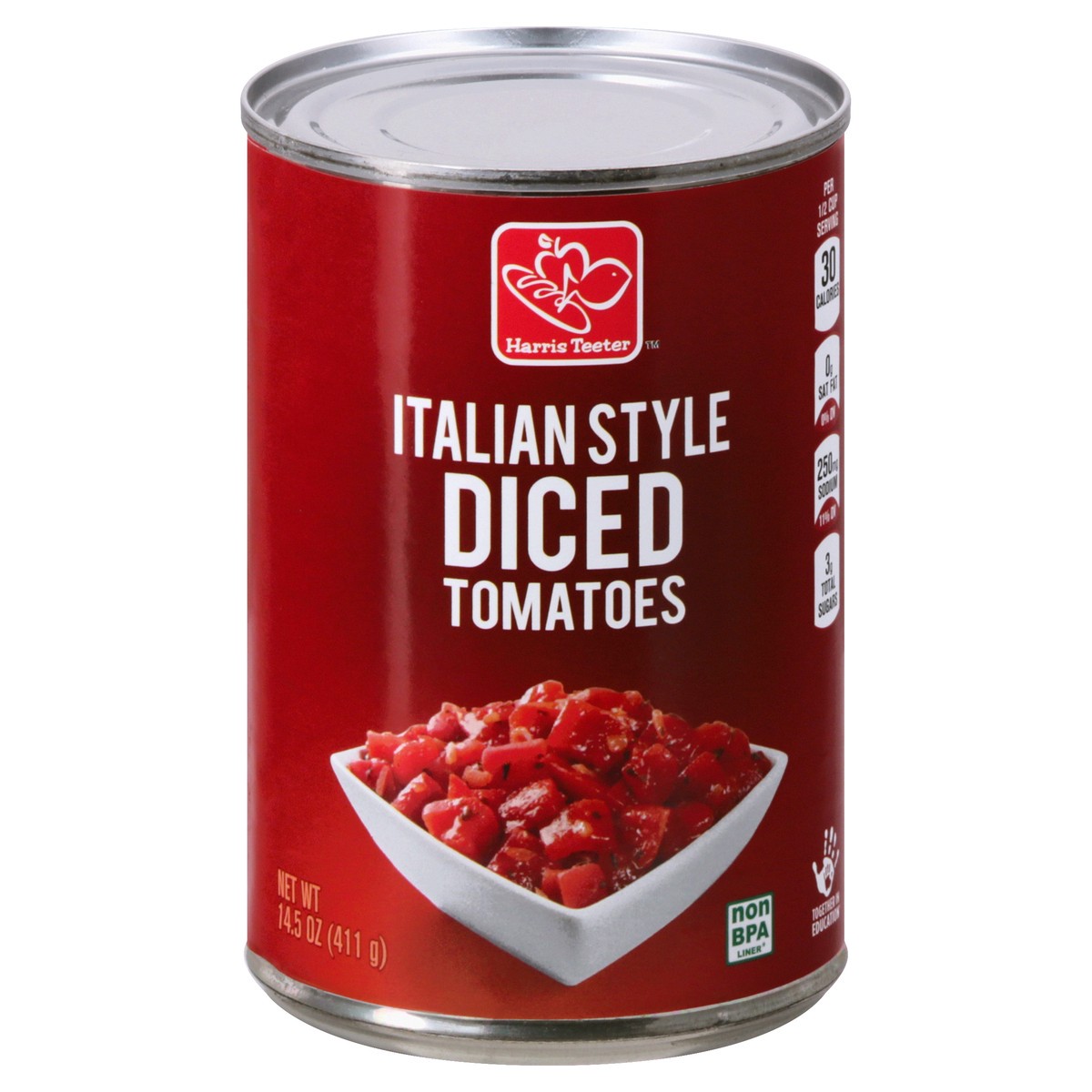 slide 1 of 10, Harris Teeter Recipe Blends Diced Tomatoes - Italian Style, 14.5 oz