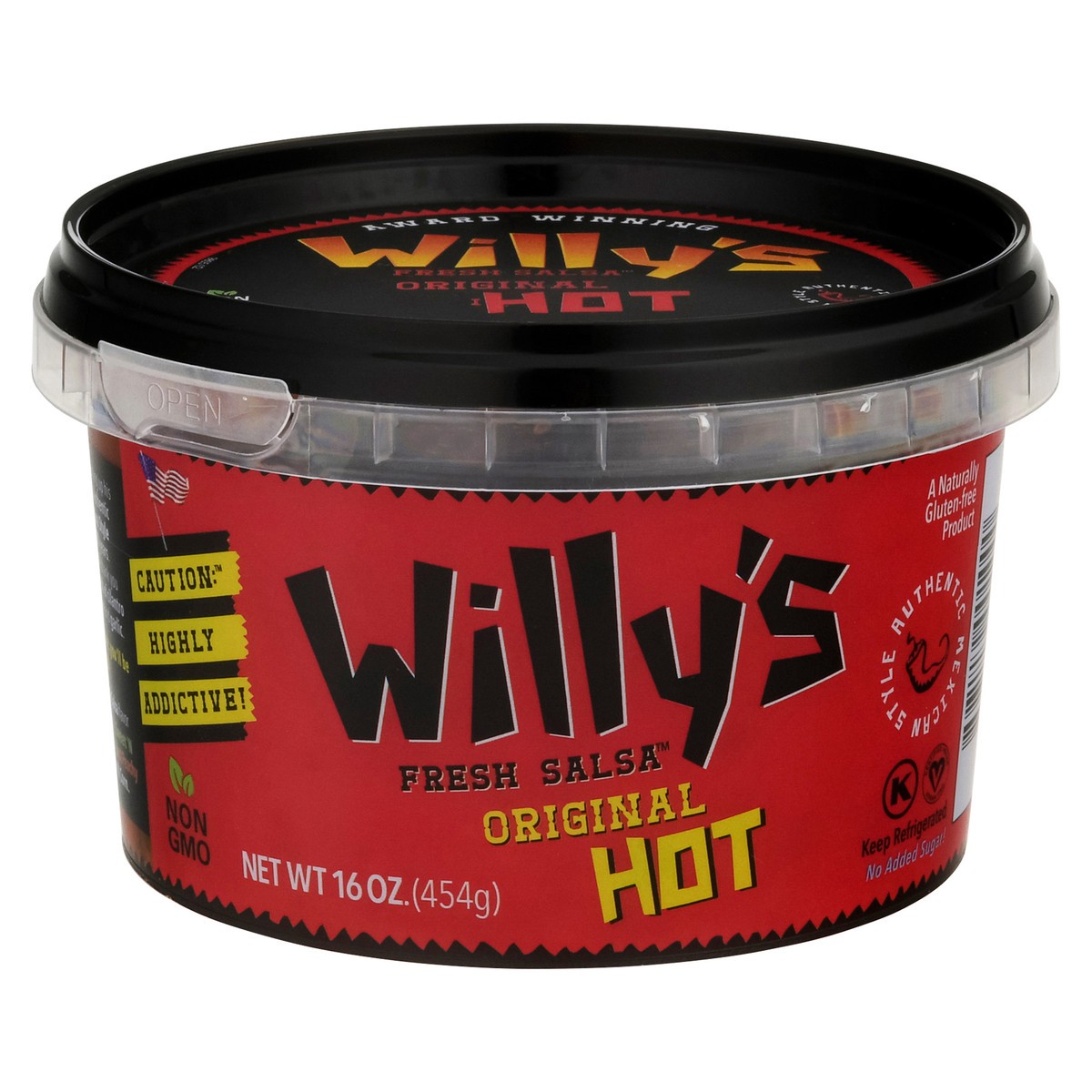 slide 1 of 1, Willy's Fresh Salsa Original Hot, 